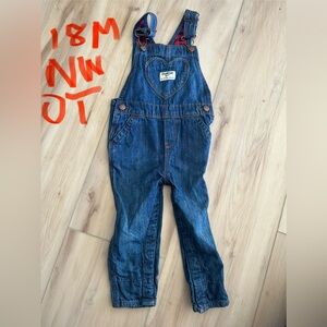 OshKosh B'gosh Blue Denim Overalls with Heart